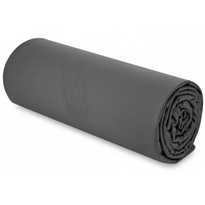 DRAP HOUSSE 140X190 CM SATINA GRIS - Image 1