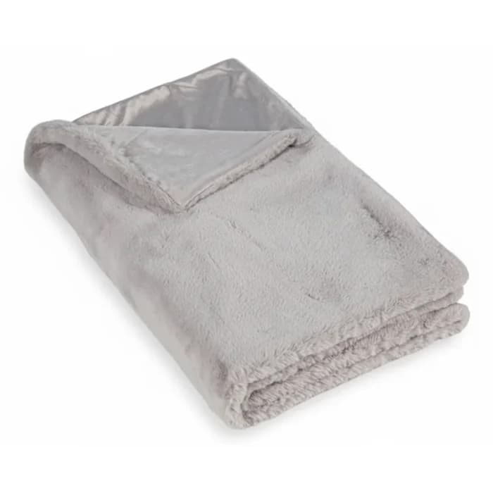 PLAID 180X230 CM GRIS RABBIT - IMITATION FOURRURE - Image 1