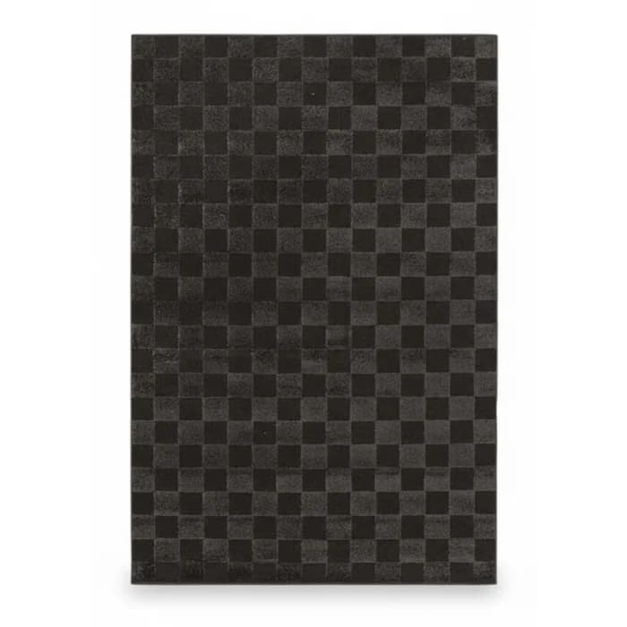 TAPIS 120X170 CM DAMIER - MARRON - Image 1