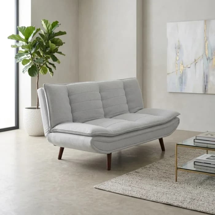 BANQUETTE CLIC-CLAC EN TISSU  - GRIS CLAIR - Image 1