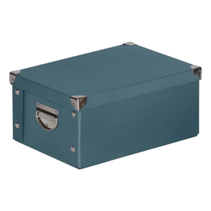 BOÎTE DE RANGEMENT 15X24X33CM AVEC POIGNÉES - BLEU - Image 1