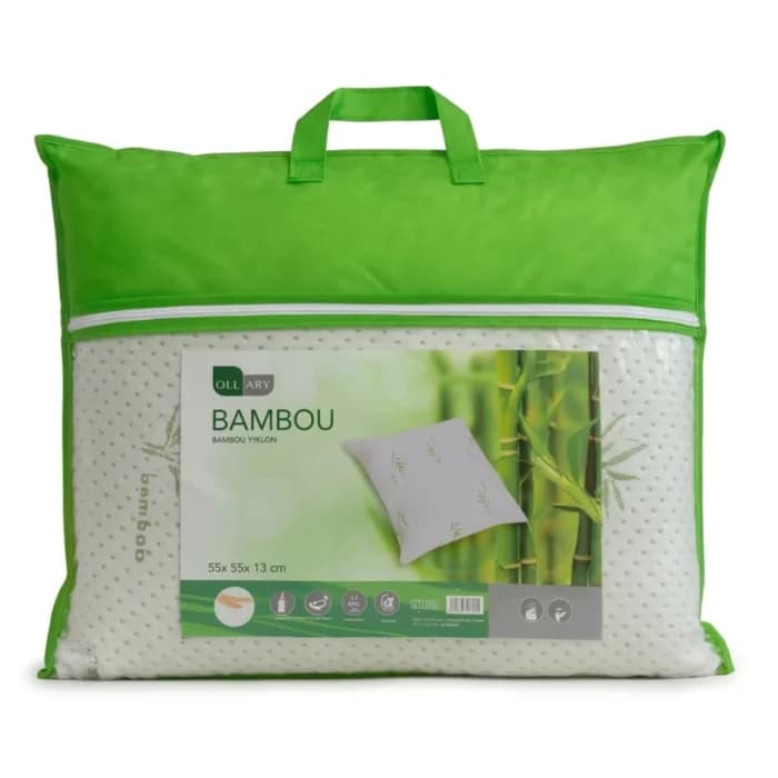 OREILLER NATURA À MÉMOIRE DE FORME 55 X 55 CM- BAMBOU - Image 1