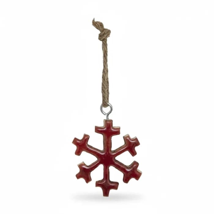 FLOCON BOIS ROUGE A SUSPENDRE 162940 G - Image 1