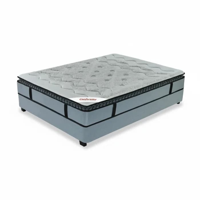 MATELAS + SOMMIER + PIEDS 140 X 190 CM - Image 1