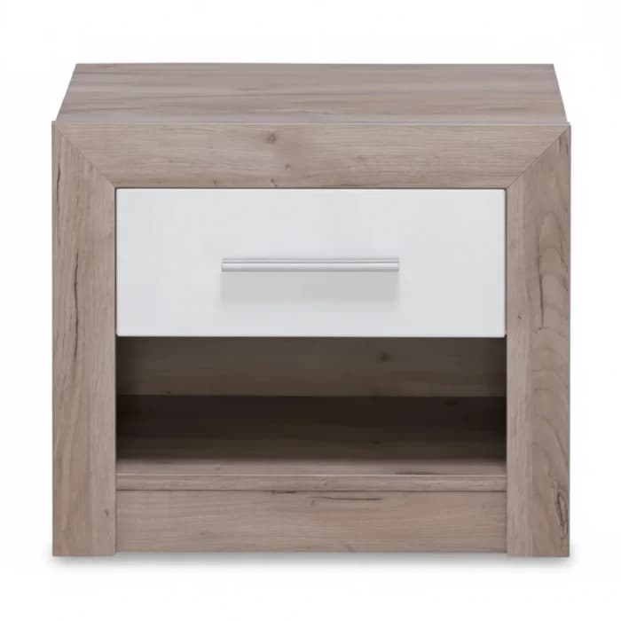CHEVET 1 TIROIR ET 1 NICHE - CHÊNE - Image 1