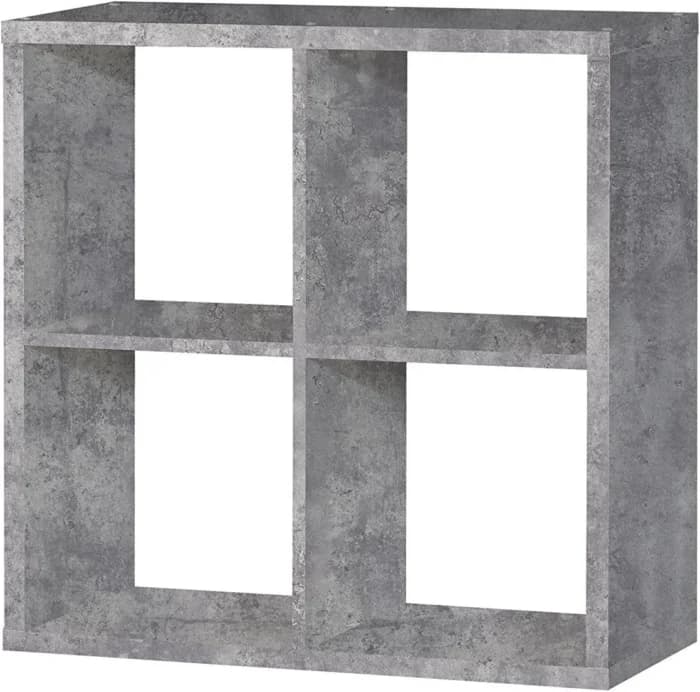 BIBLIOTHEQUE 4 CASES - GRIS BETON - Image 2
