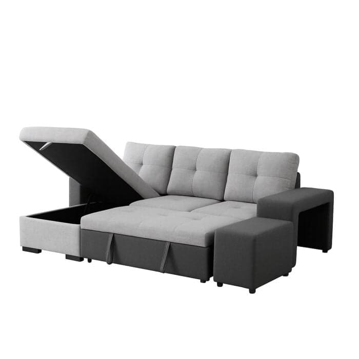 CANAPE D'ANGLE CONVERTIBLE RÉVERSIBLE  - GRIS - Image 2