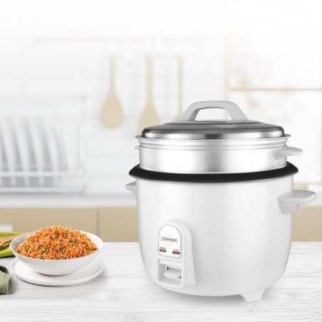MARMITE À RIZ 3,6 L 860 W MAINTIEN AU CHAUD BOL ANTIADHÉSIF - BLANC &amp; INOX - KITCHENCOOK - Image 2