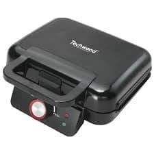 GAUFRIER CROQUE-MONSIEUR PANINI 3-EN-1 750 W 3 PLAQUES - INOX &amp; NOIR - TECHWOOD - Image 2
