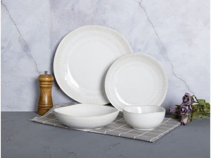 SERVICE 12P - GRES ASSIETTE RONDE - AGATHE - Image 2