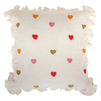 COUS. PETIT COEUR - CARRE COTON AMOUR - BLANC - Image 2