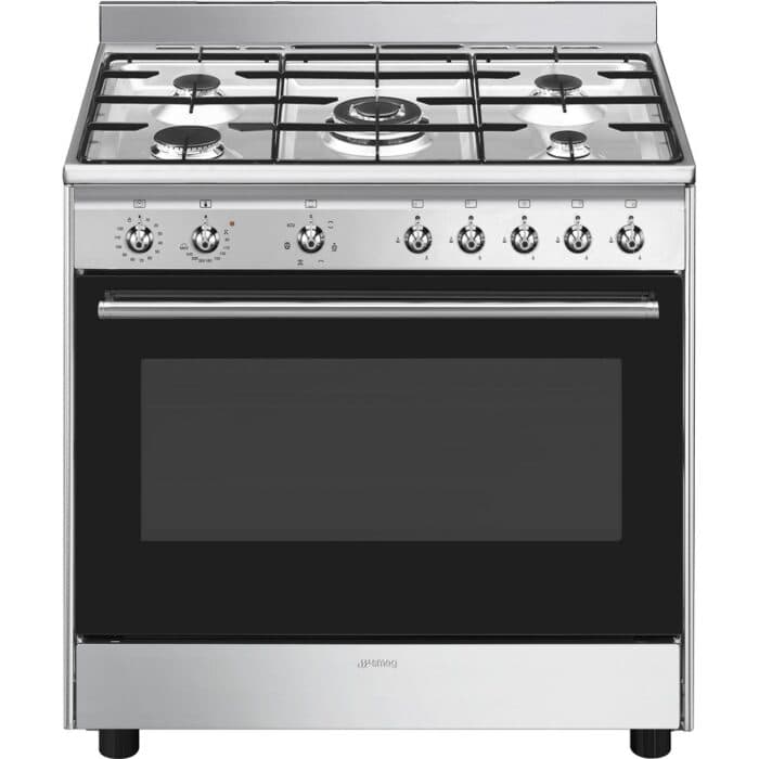 CUISINIÈRE MIXTE GAZ / FOUR ÉLECTRIQUE 115 L INOX - SMEG - Image 2