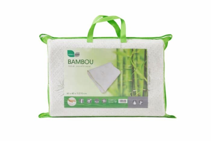 OREILLER 60 X 40 X 13 CM À MÉMOIRE DE FORME - BAMBOU - Image 2