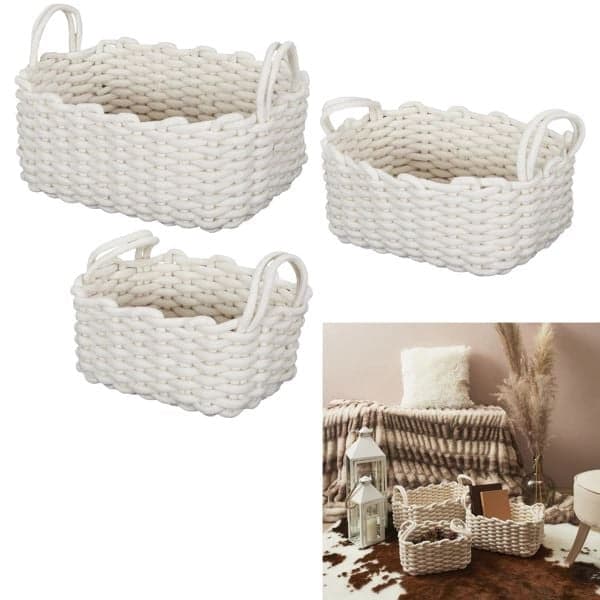 X3 PANIER TRICOT - BLANC - Image 2