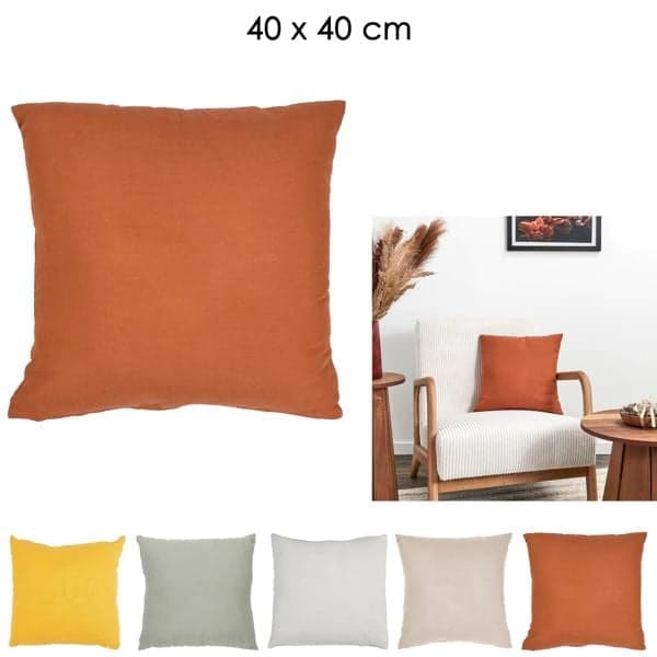 COUSSIN 40 X 40 CM - EFFET GAZE DE COTON - DEHOUSSABLE - Image 2