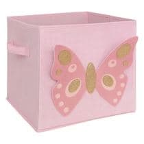 BOITE RANGEMENT PAPILLON - VELOURS - 29X29CM - Image 2