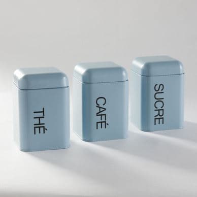 BOITES - FER AVEC REVETEMENTS EN LOT DE 3 - THE + SUCRE + CAFE - Image 2