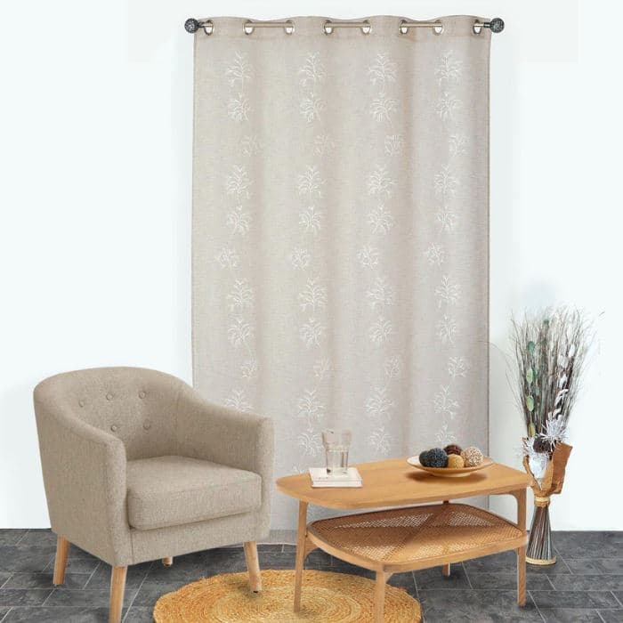 RIDEAU LIN 140 X 240 CM - 90% POLYESTER/ 10% LIN - Image 2