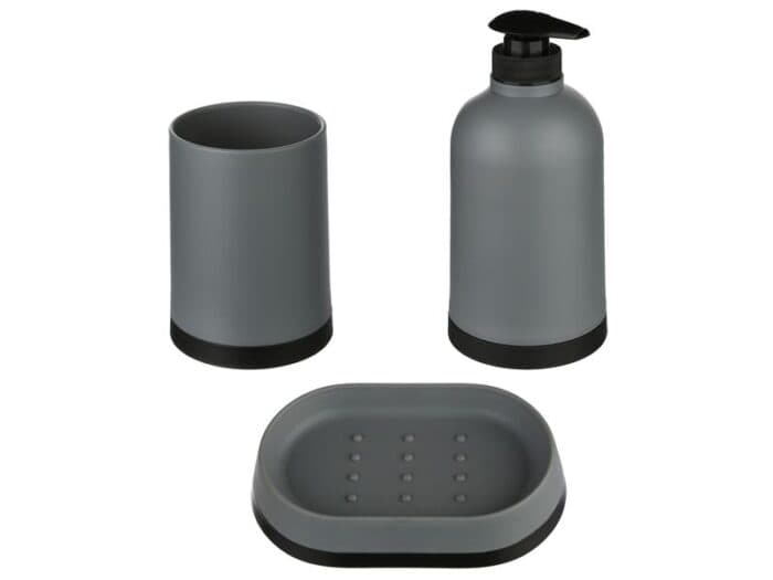 ACCESSOIRES SALLE DE BAIN - DISTRIBUTEUR + GOBELET + PORTE-SAVON EN LOT DE 3 - NEMO - Image 2