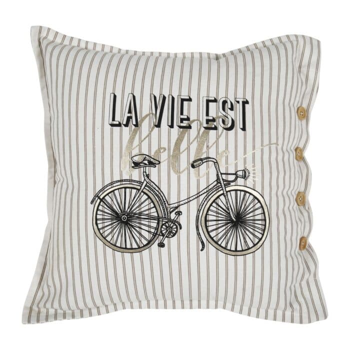 COUSSIN VELO RAYURES - 45X45CM - Image 2