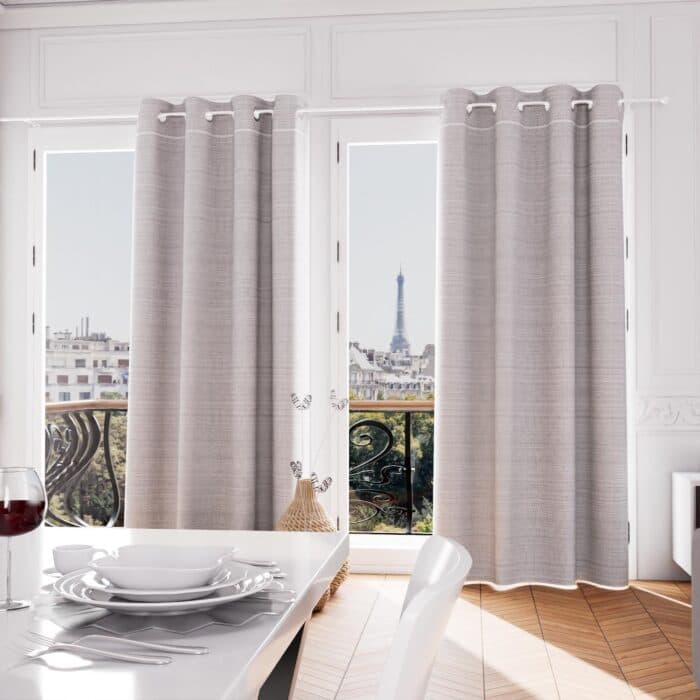 RID. 135 X 250 PIERRE - RIDEAU A OEILLETS - GRIS - Image 2