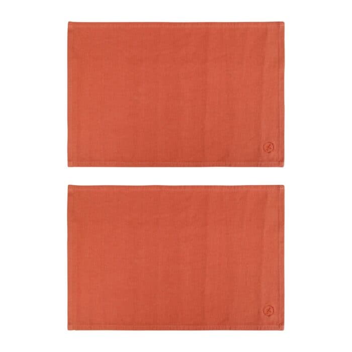 SET DE TABLE TERRA - POLYESTER EN LOT DE 2 - TERRACOTTA - Image 2