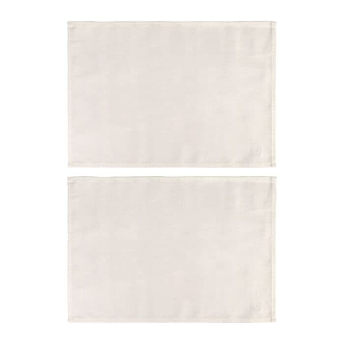 SET DE TABLE - POLYESTER EN LOT DE 2 - BLANC - Image 2