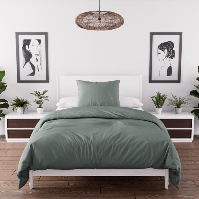 PACK LITERIE 5 PCS 90 X 190 - KAKI - Image 2
