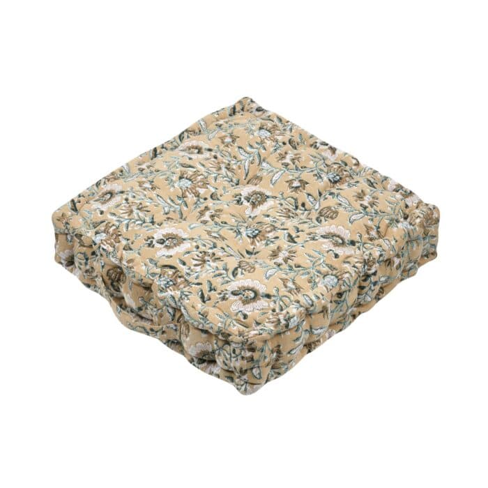 COUSSIN SOL 40 X 40 X 8 CM - 100% COTON C5 D916001 - MOUTARDE/ SHANA - Image 2