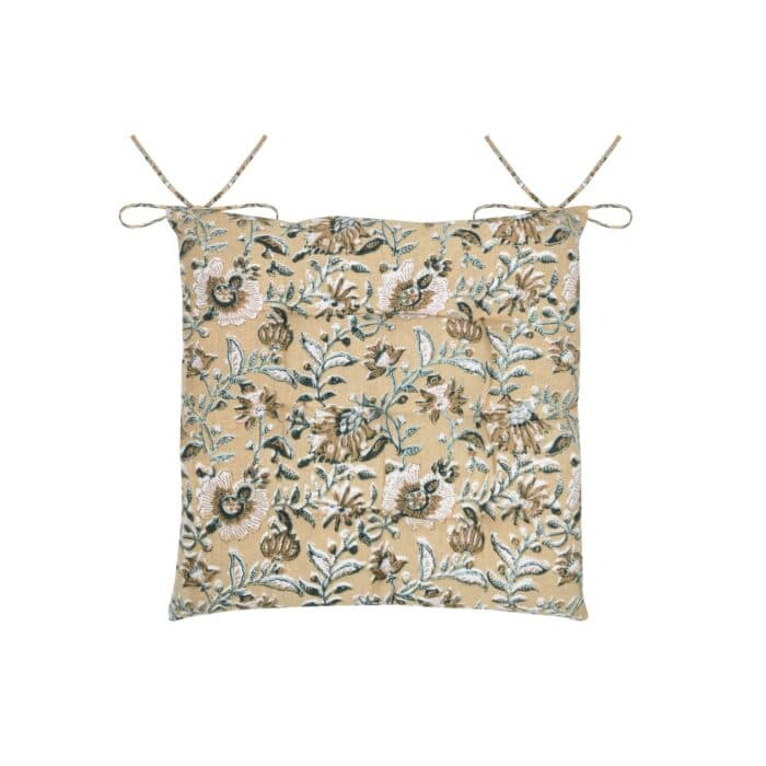 GALETTE SHANA 38 X 38 - 100% COTON MOUTARDE - Image 2