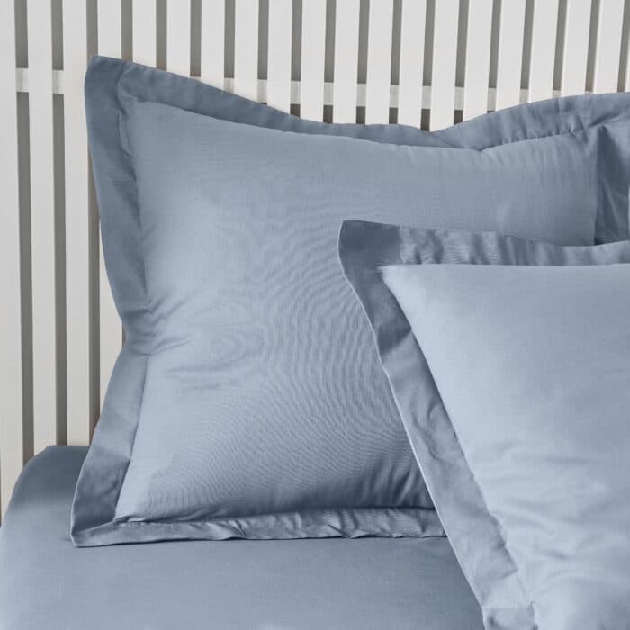 TAIES D'OREILLER 63 X 63 - 100% COTON EN LOT DE 2 - DENIM - Image 2
