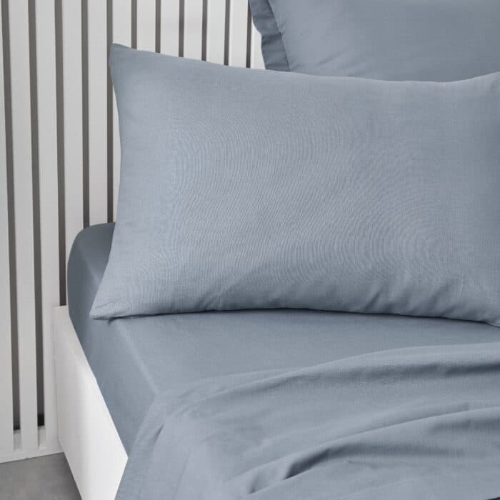 TAIES D'OREILLER 50 X 70 - 100% COTON EN LOT DE 2 - DENIM - Image 2