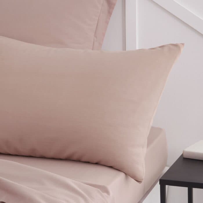 TAIES D'OREILLER 50 X 70 - 100% COTON EN LOT DE 2 - ROSE - Image 2