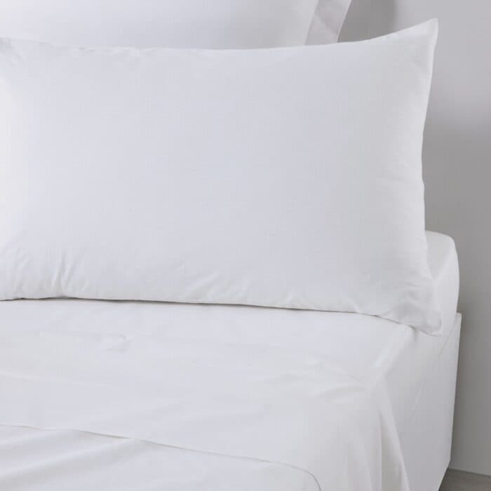 TAIES D'OREILLER 50 X 70 - 100% COTON EN LOT DE 2 - CRAIE - Image 2