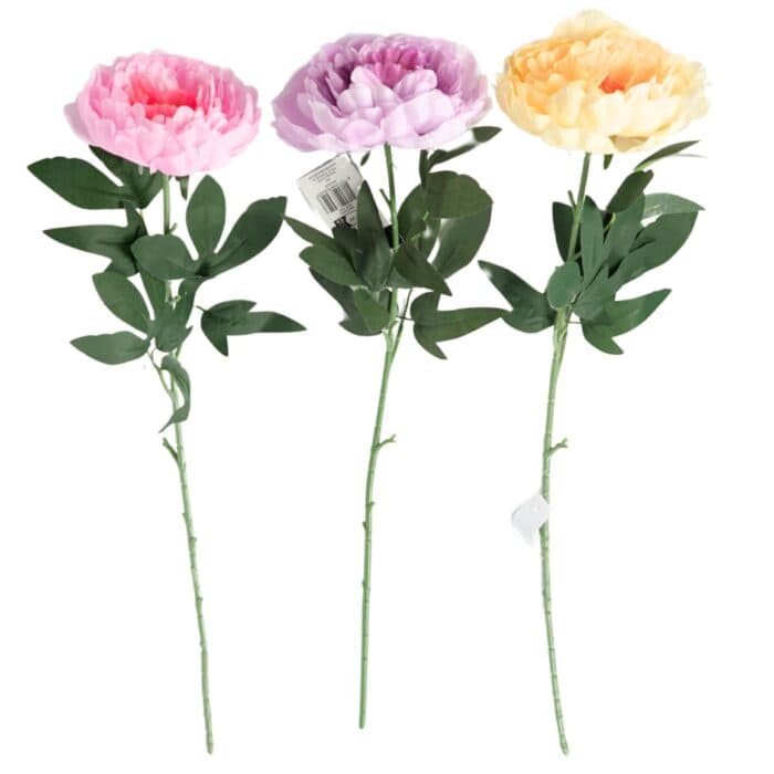 PIVOINE ARTIFICIELLE TIGE 77CM - COLORIS ASSORTIS - Image 2