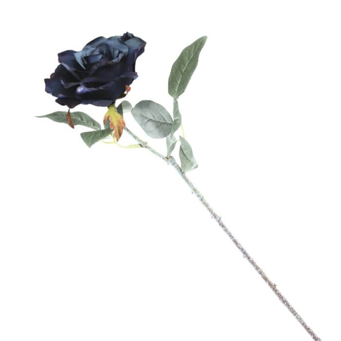 ROSE ARTIFICIELLE TIGE 62CM - BLEU - Image 2