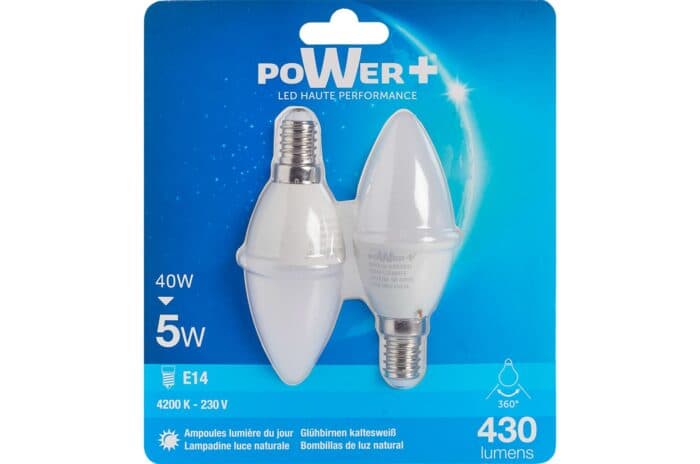 AMPOULES LED - E14 5W=40W EN LOT DE 2 - Image 2