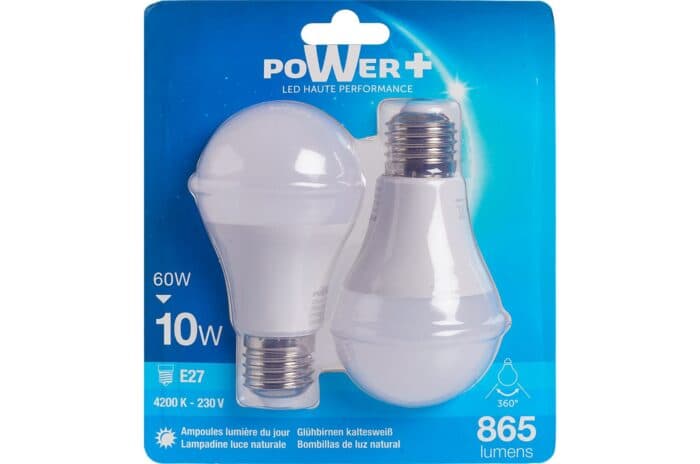 AMPOULES LED - E27 10W=60W EN LOT DE 2 - Image 2