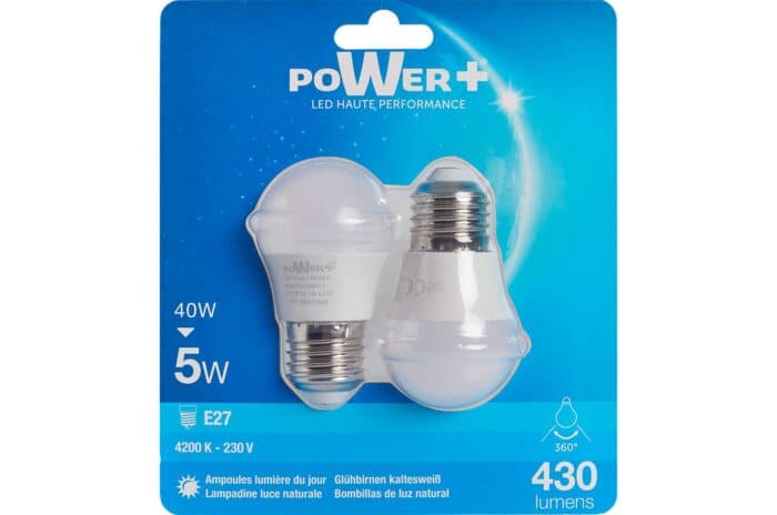 AMPOULES LED - E27 5W=40W G45 EN LOT DE 2 - Image 2
