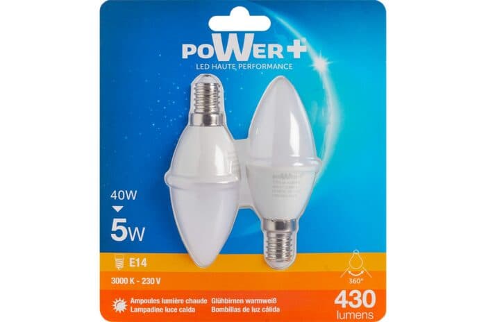 AMPOULES LED - E14 5W=40W EN LOT DE 2 - Image 2