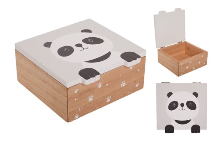 BOITE MOTIF PANDA - 15 X 15 X 7 CM - Image 2