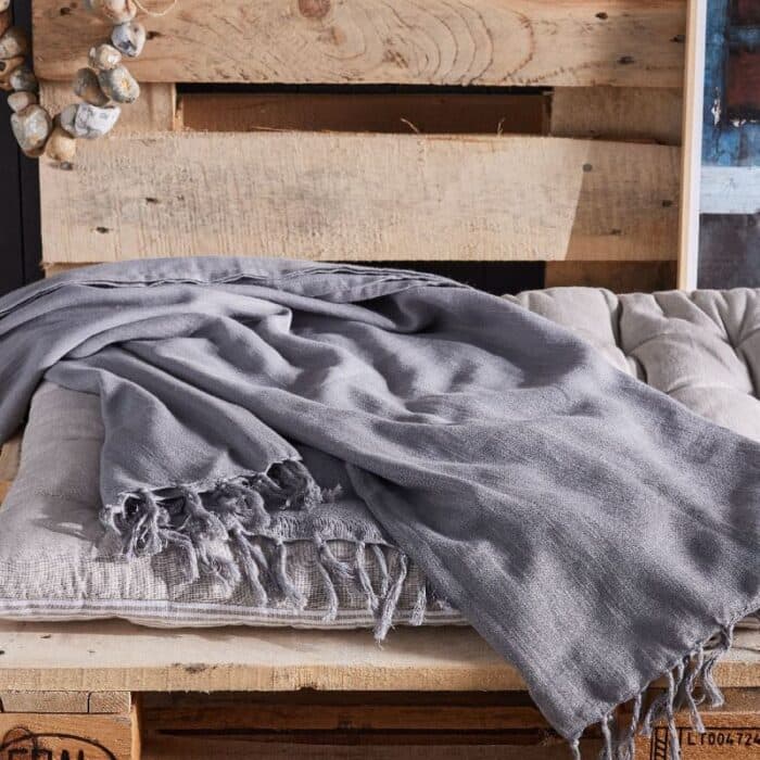 PLAID QUAI 150 X 200 - 100% COTON - ASSORTIS - Image 2