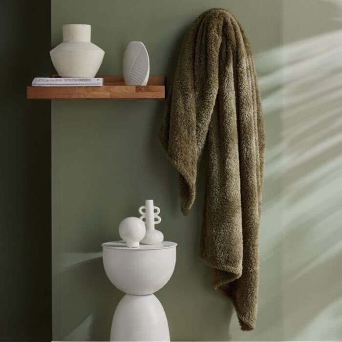 PLAID TEDDY 180 X 220 - 100% POLYESTER - MATCHA - Image 2
