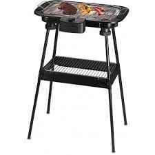 BARBECUE SUR PIED ÉLECTRIQUE 2000 W GRILLE AMOVIBLE THERMOSTAT - NOIR - TECHWOOD - Image 2