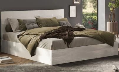 LIT 160 X 200 CM STYLE BOIS - BLANC ( SANS SOMMIER ) - Image 2