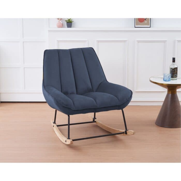 FAUTEUIL ROCKING CHAIR - - BLEU - Image 2