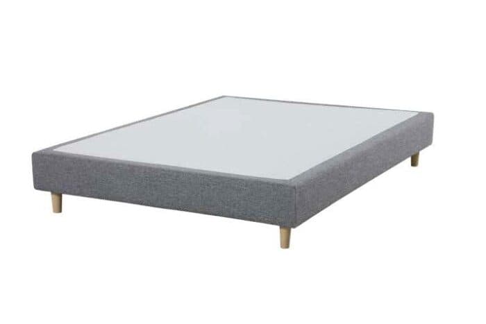 SOMMIER 160 X 200 CM TISSU - GRIS CLAIR - Image 2