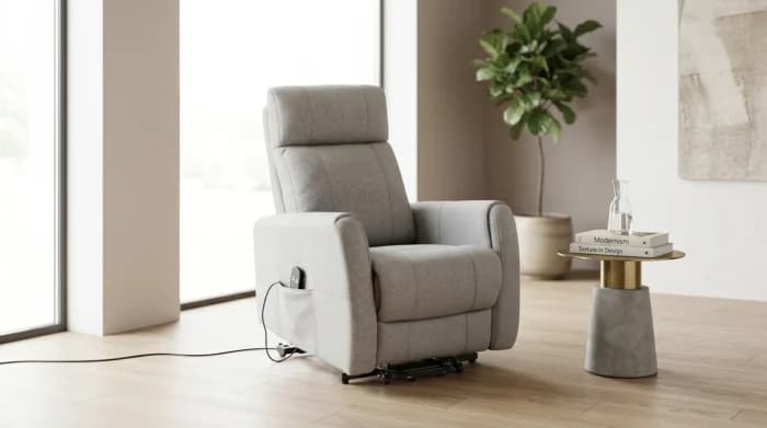 FAUTEUIL RELAX ELECTRIQUE ET RELEVABLE - GRIS CLAIR - Image 1