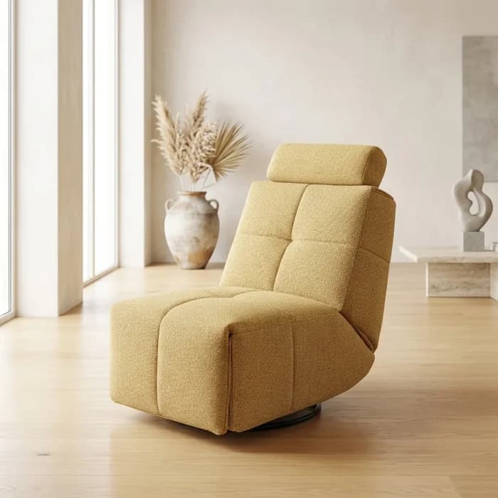 FAUTEUIL RELAX DESIGN - JAUNE - Image 1