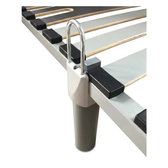 JEU DE 4 PIEDS PLASTIQUE H6 D7 - GRIS (KIT CADRE À LATTES) - Image 1